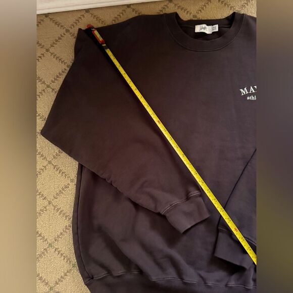 Mayfair The Label athletic club embroidered Brown thick mid-weight sweatshirt OS - Picture 4 of 8